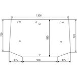 Szyba tylna bezbarwna New Holland TM 115, 120 , 125 , 130, 135 ACX558i