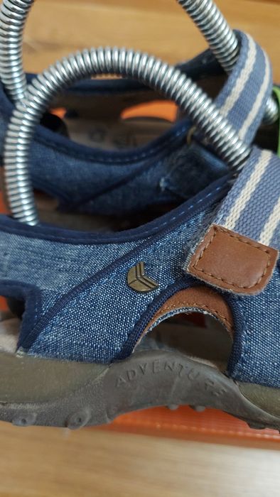 Denim blue adventure sandałki komfort r UK 12/31 + gratis klapki