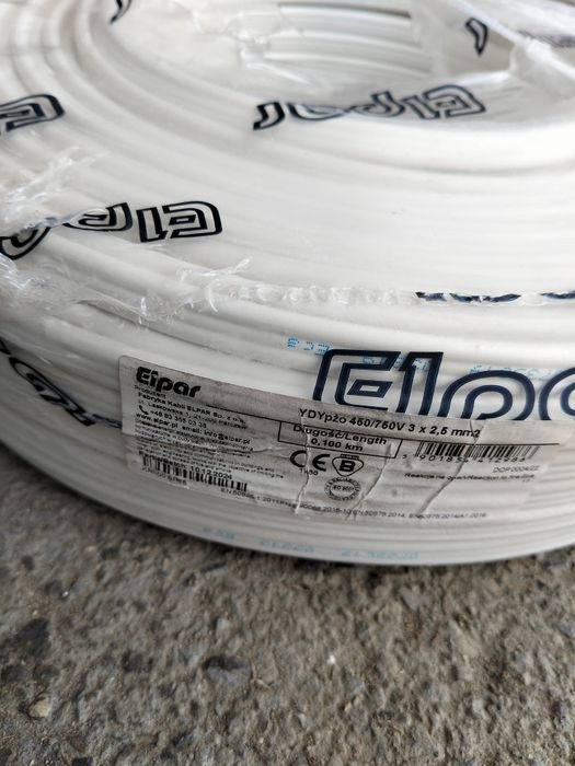 Przewód instalacyjny YDYpżo 3x2.5 oraz 3x1.5 Elpar kabel elektryczny