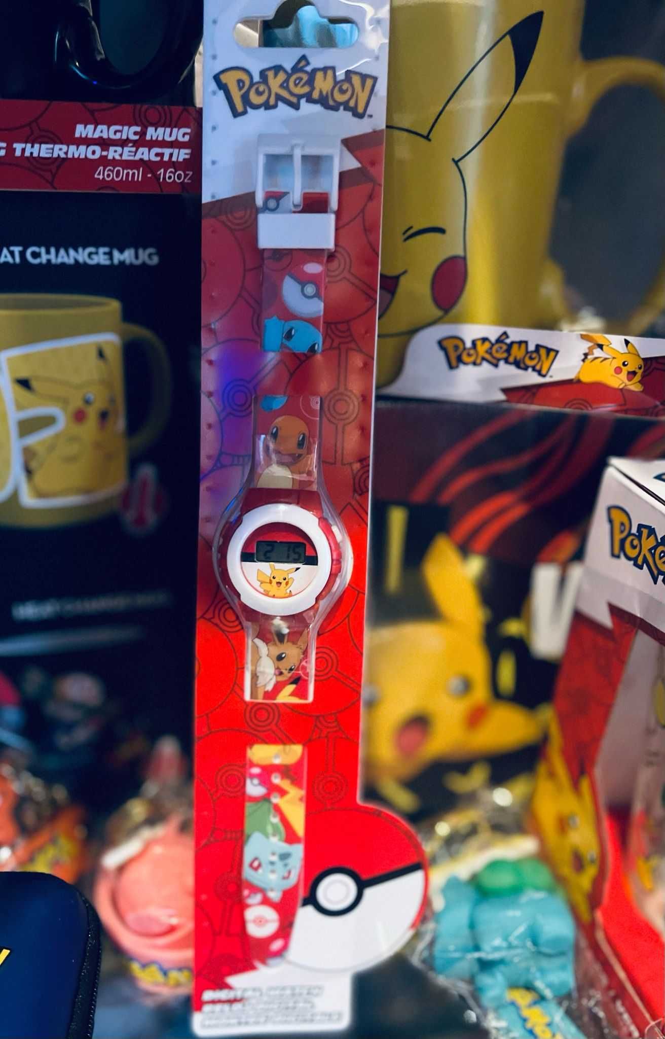 Zegarek Elektroniczny Na Rękę POKEMON POKEBALL PIKACHU Charizzard Nowy