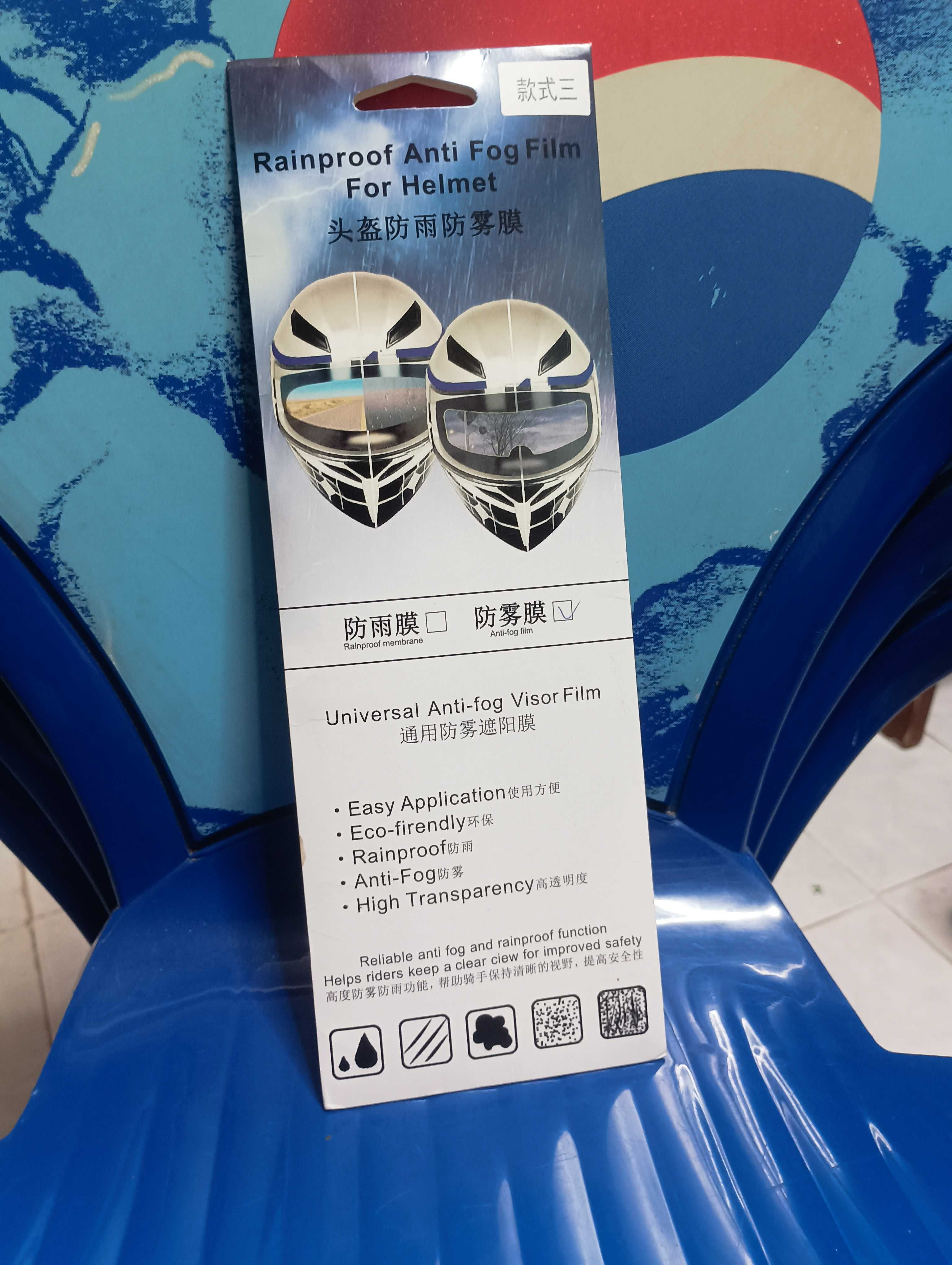 Película Anti Embaciamento para Capacete de Moto