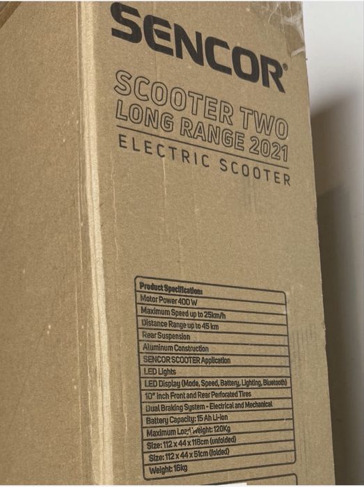Hulajnoga elektryczna Sencor two 2021 Long Range