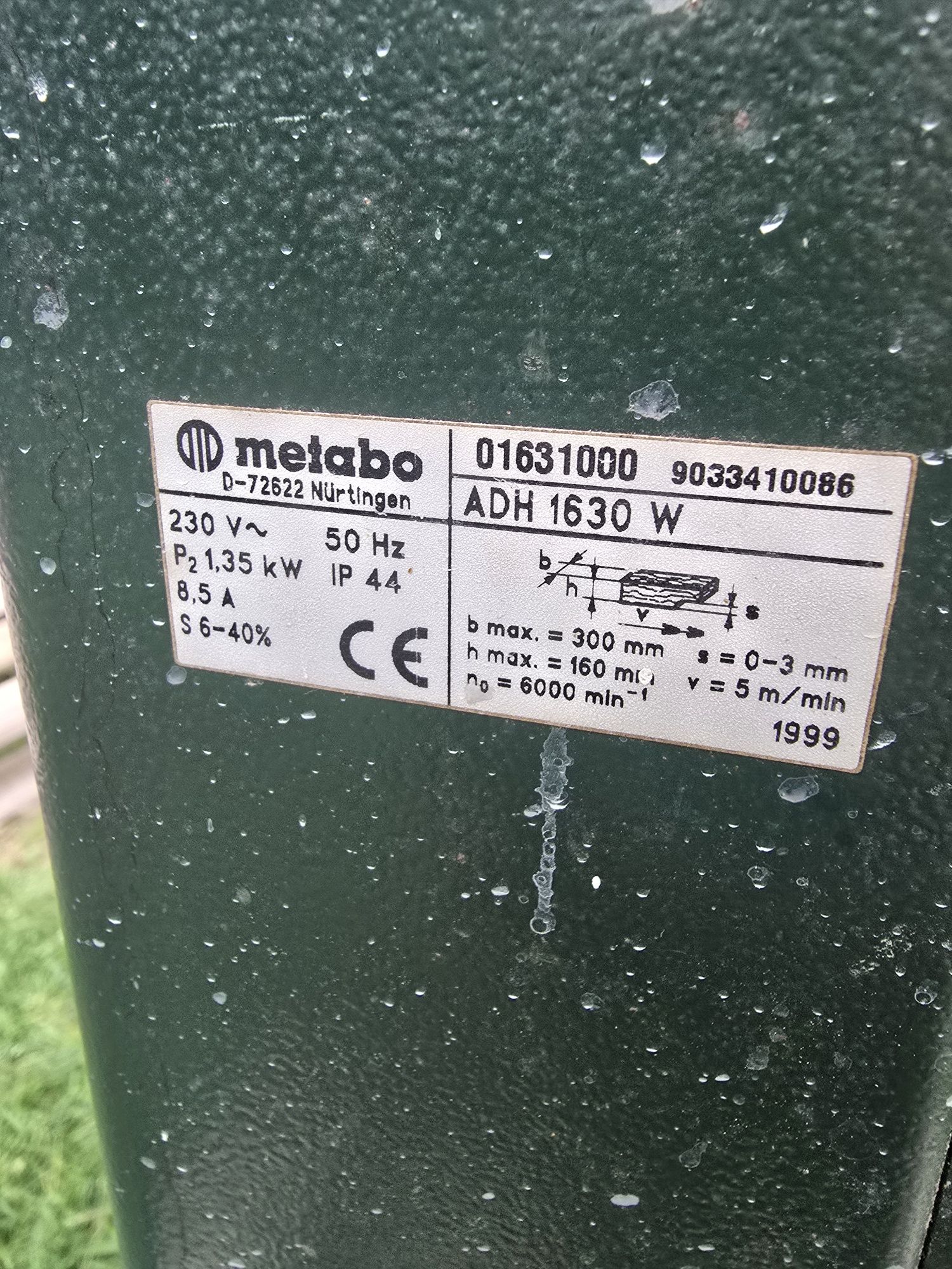 Strugarko Grubościówka Metabo ADH1630 Heblarka Grubiarka 310mm