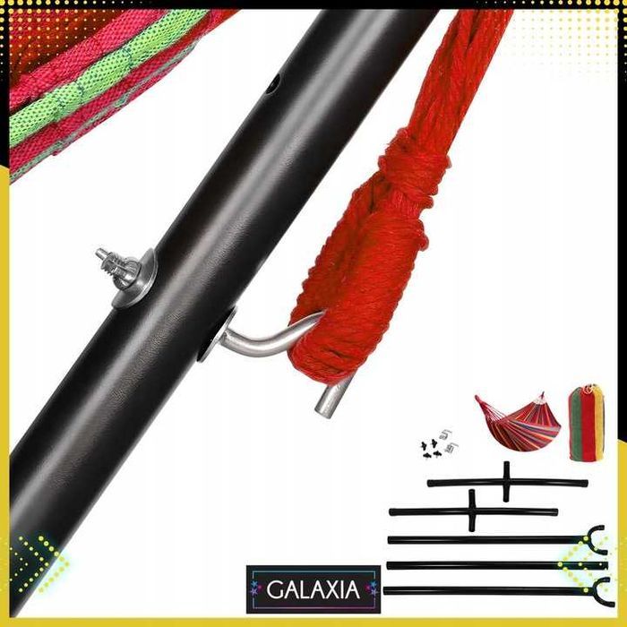 Hamak ze Stelażem Stelaż do hamaka OGRODOWY DWUOSOBOWY XXL Stojak