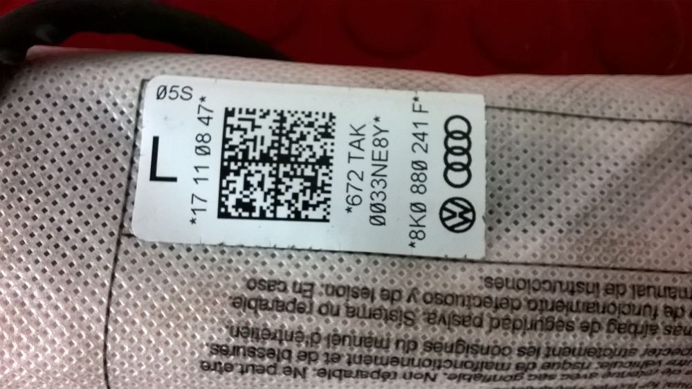 Airbag Banco Esquerdo [Audi A4 B8]