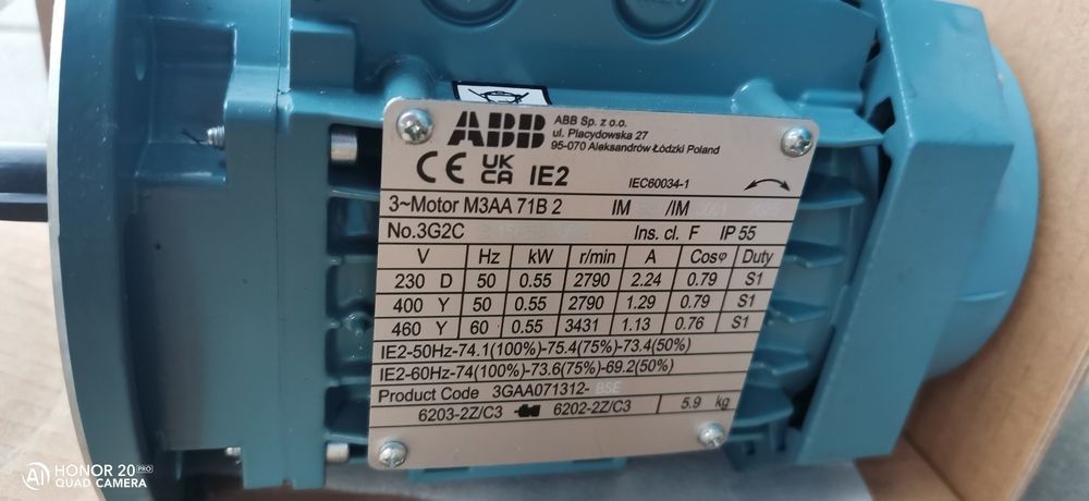 silnika elektrycznego ABB M3AA 71B 2