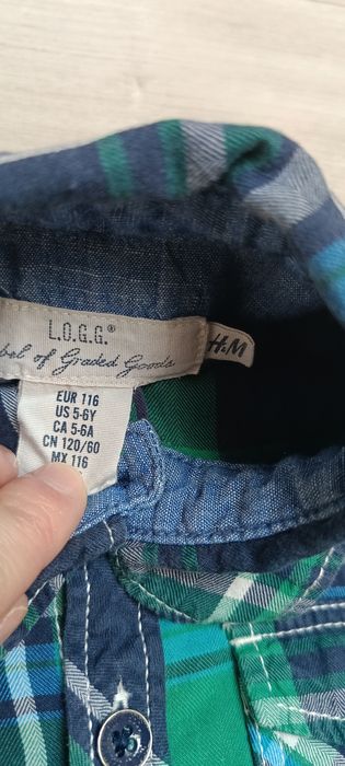 Koszula kratka H&M 116