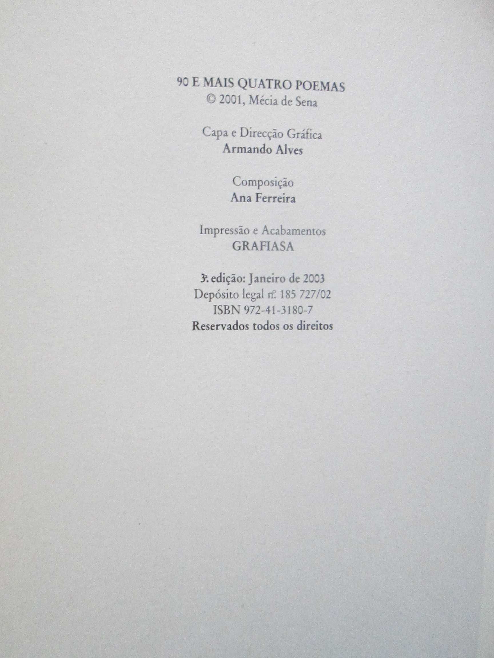 90 e mais Quatro Poemas, de Constantino Cavafy, Jorge de Sena (trad.)