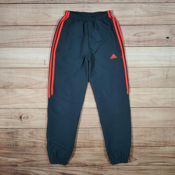 ADIDAS Spodnie Dresowe Szare 3 Paski Logowane r. S/M