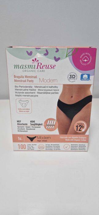 MASMI Reuse Modern Majtki mensrtuacyjne, rozm. S