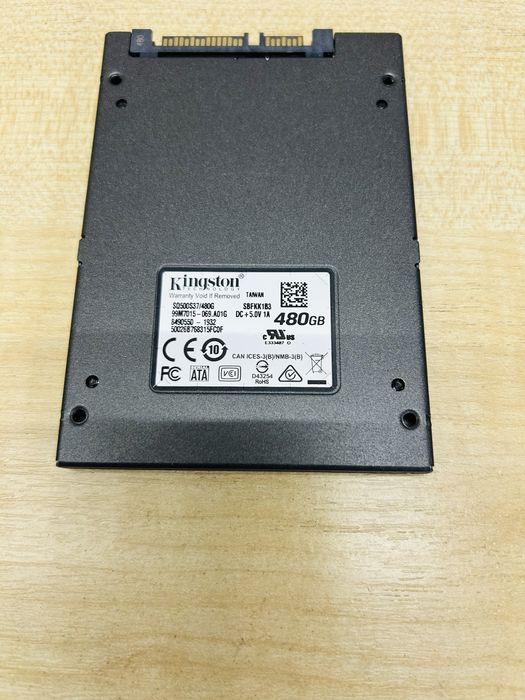 Kingston SSD 480 GB (оригінал) — 2.5" SATA, б/в, тестований