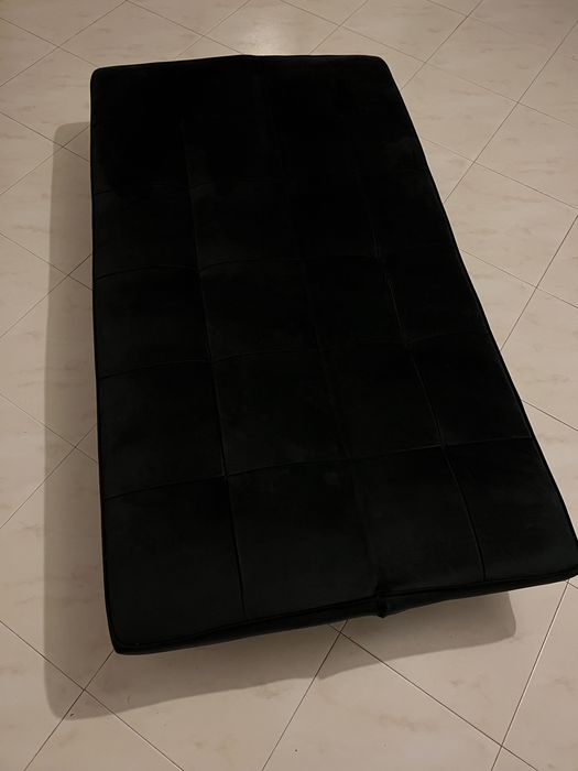 Sofá, preto, veludo (como novo)