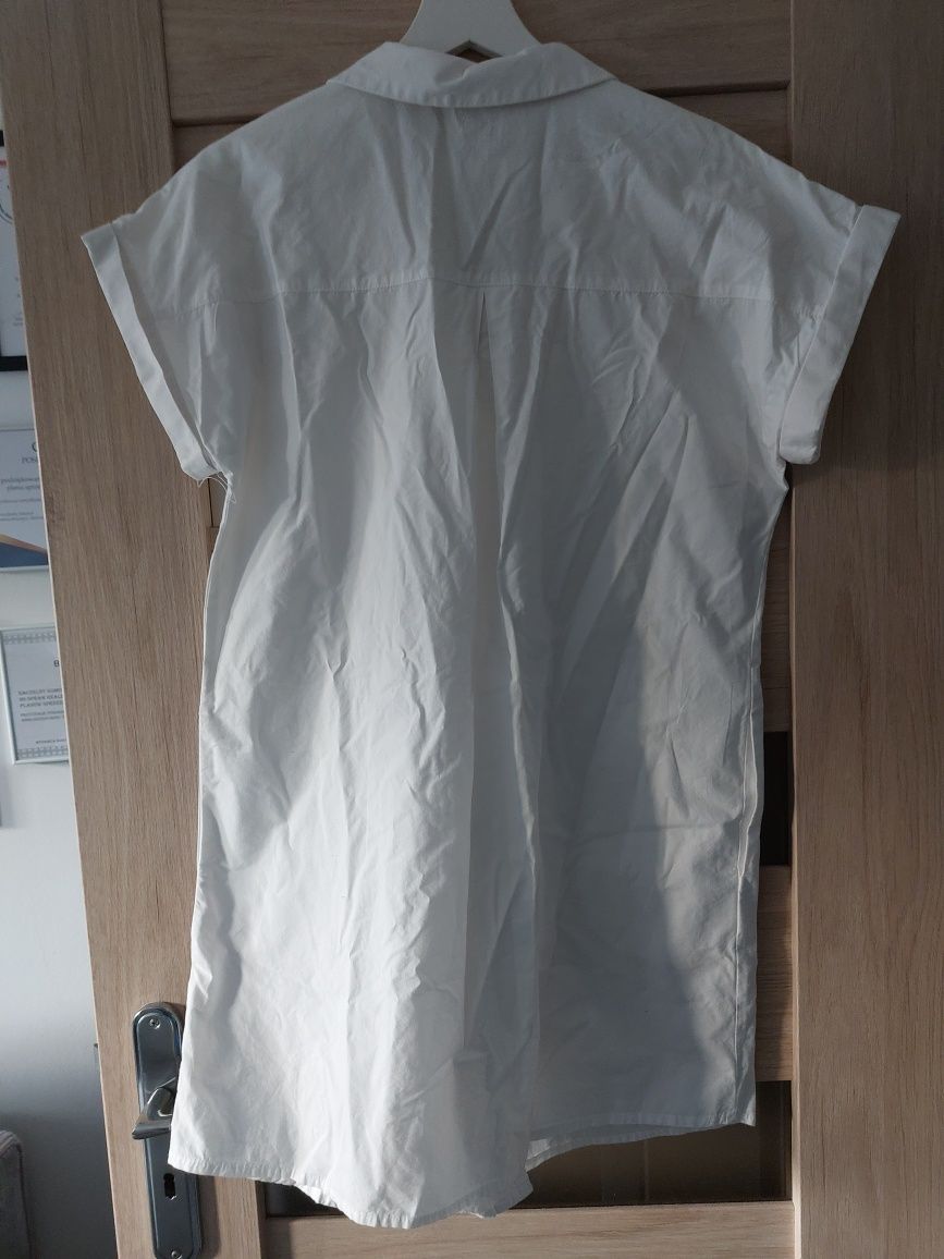 Sukienka biała Mango bawełna 100% xs