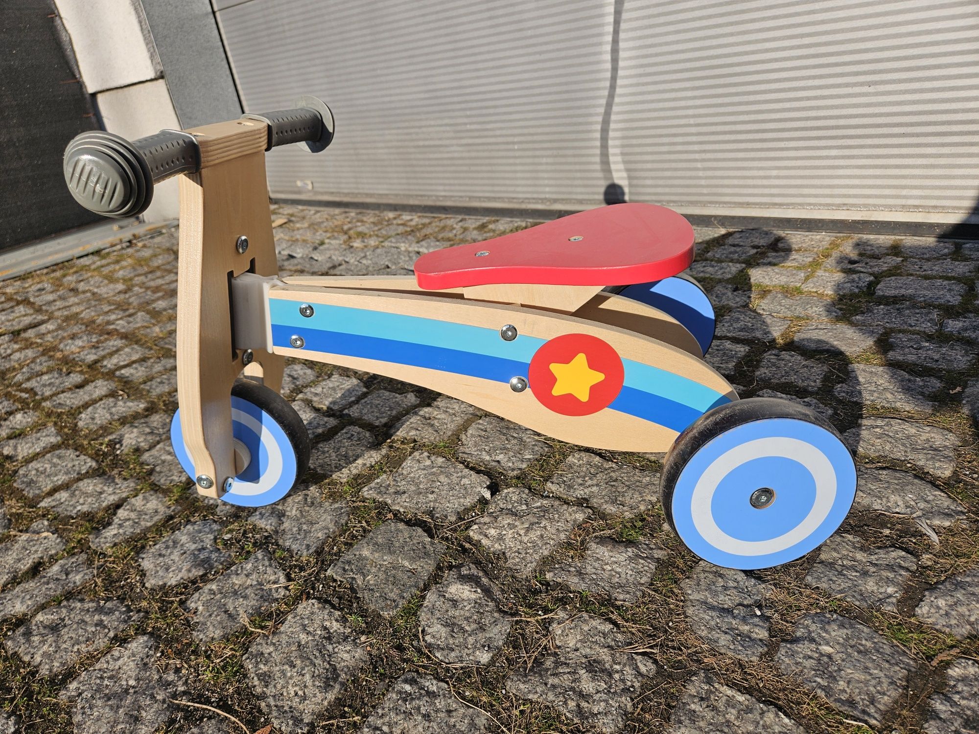 Rowerek dziecięcy drewniany 3 kołowy