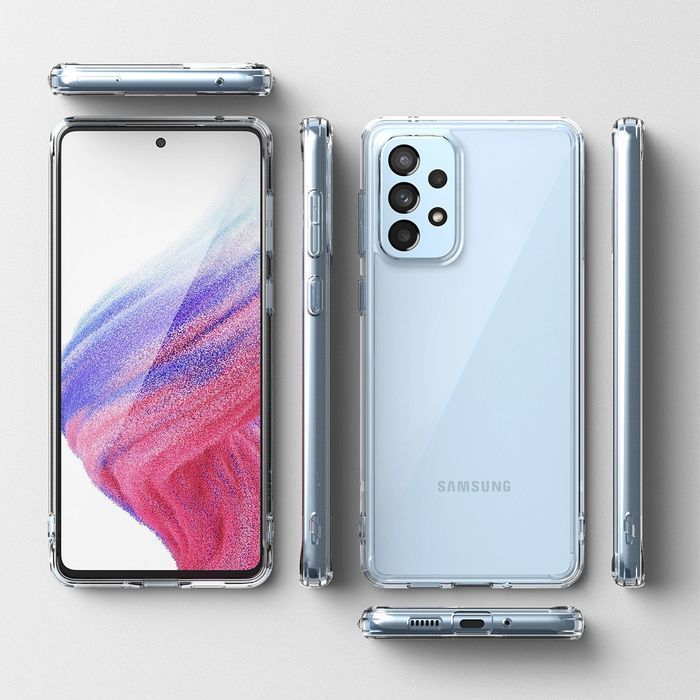 Ringke Fusion etui z żelową ramką Samsung Galaxy A73 przezroczysty