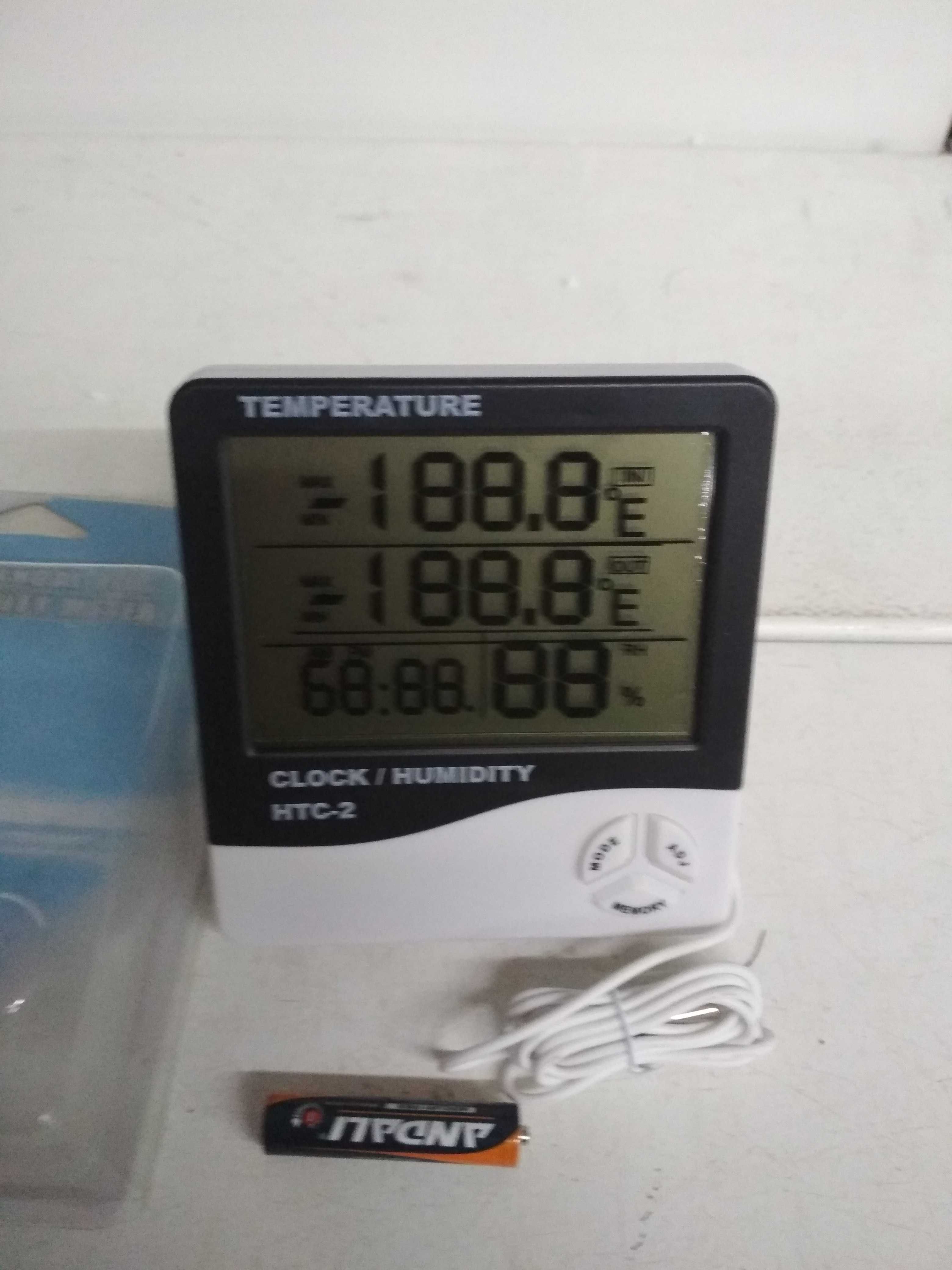 Электронные настольные настенные часы термометр, гигрометр 3 в 1 HTC-1