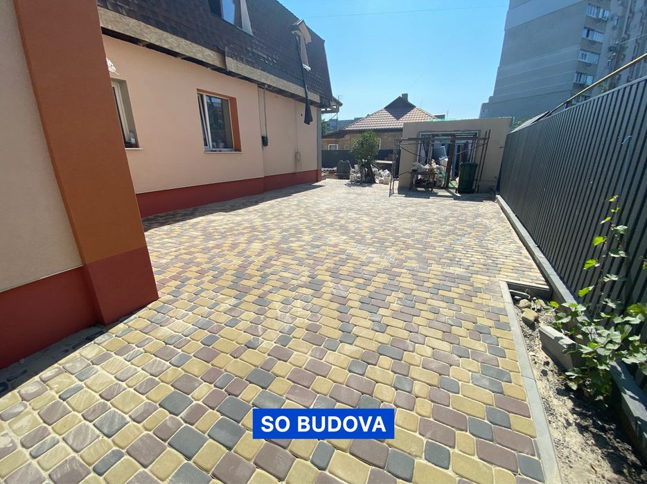 Укладання тротуарної плитки Бруківки Укладка тротуарной плитки ФЭМ