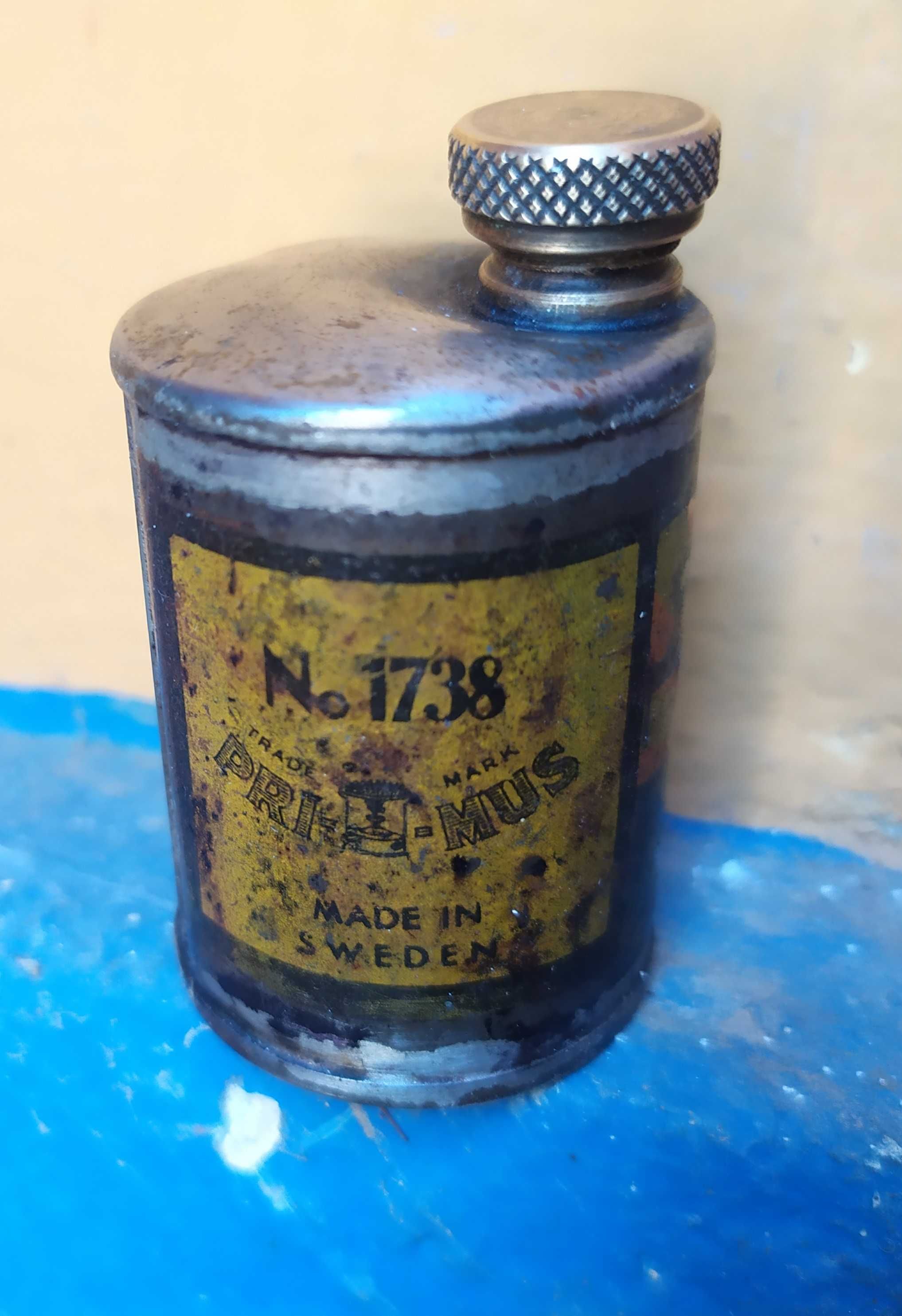 Fogão  vintage Primus 96 com caixa de  lata de transporte original