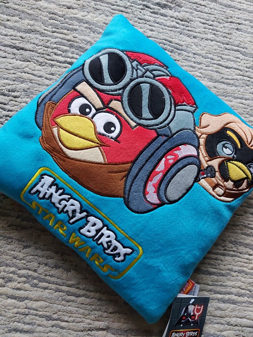 Poduszka/jasiek 35×35 dla chłopca ANGRY BIRDS STAR WARS