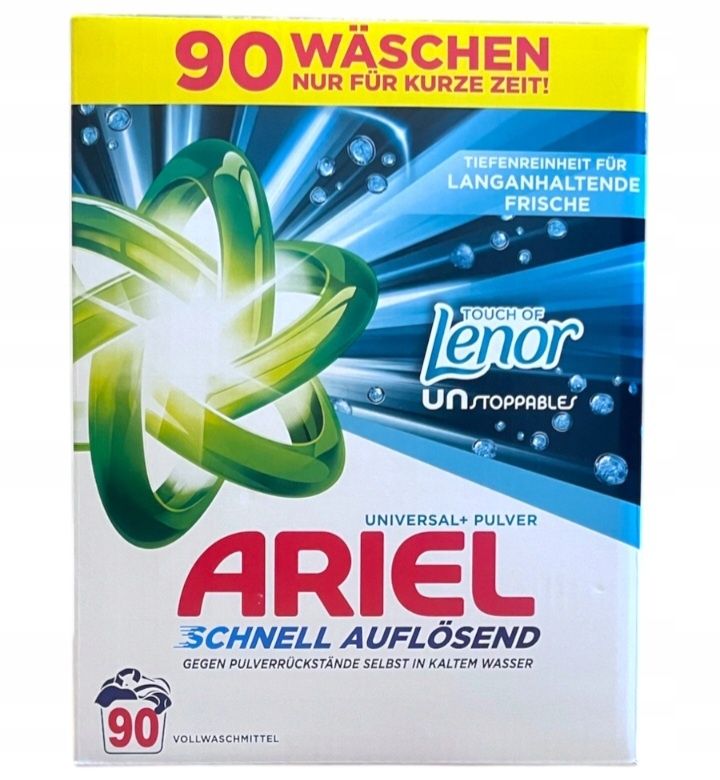 Ariel 4,950 kg proszek uniwersalny + Touch Of Lenor z Niemiec