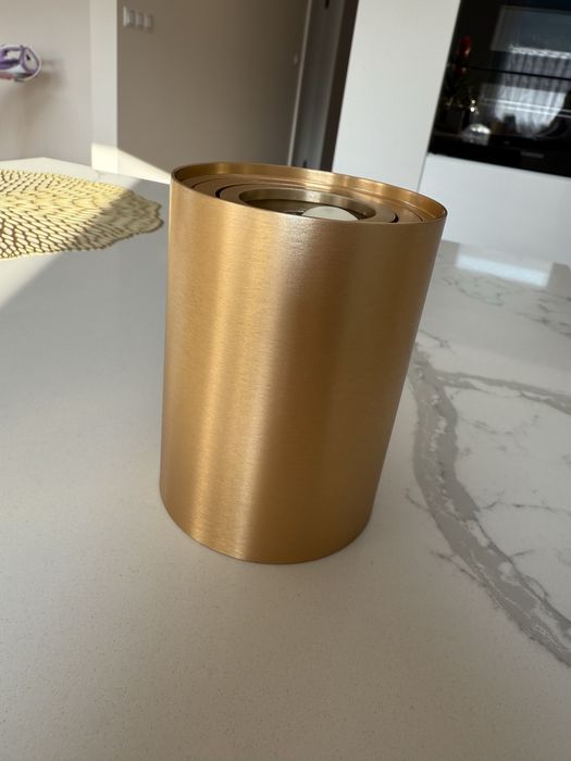 Oprawa sufitowa halogen tuba sm-500gold złota aluminium 85x115mm nowa