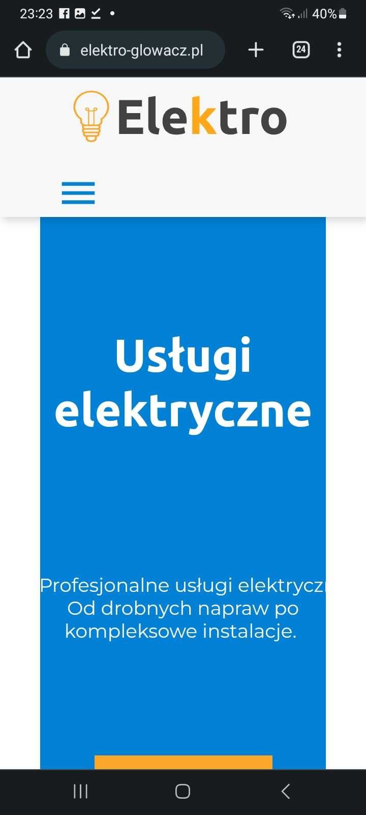 Uslugi elektryczne, elektryk