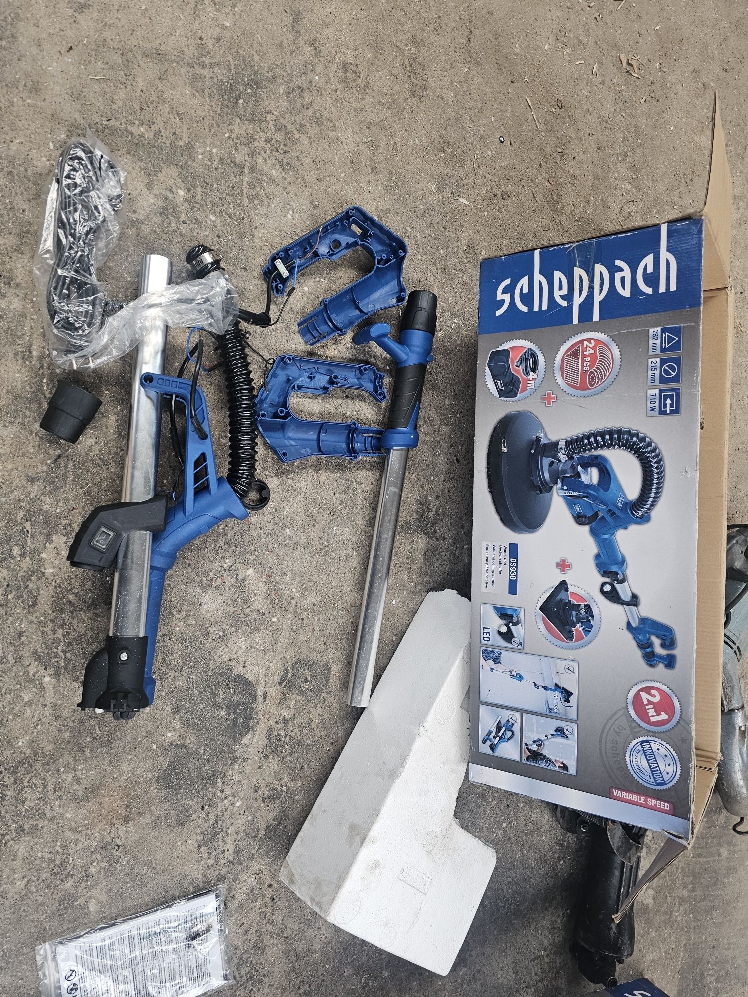 Scheppach DS 930 żyrafa szlifierka do ścian bez silnika