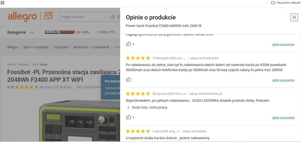 Stacja zasilania FOSSIBOT F2400