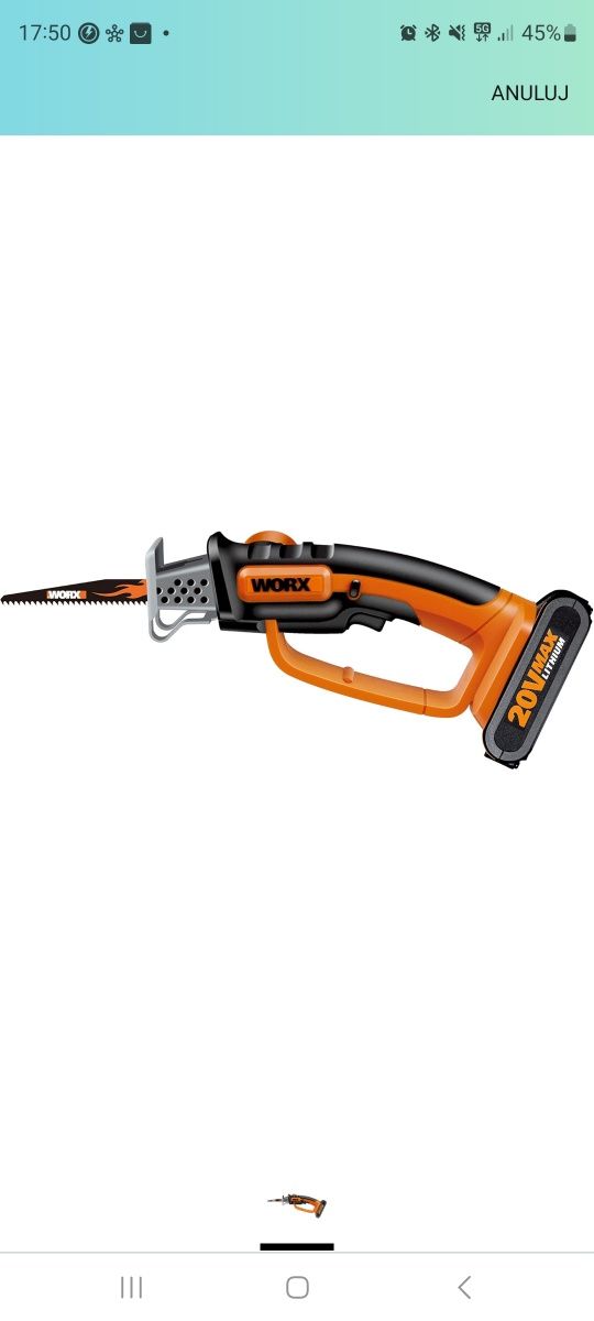 Akumulatorowa Piła Ręczna Quiksaw WORX 20V WG894E.9