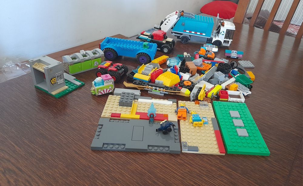 Lego mix klockow lego ciezarowka,smieciarka