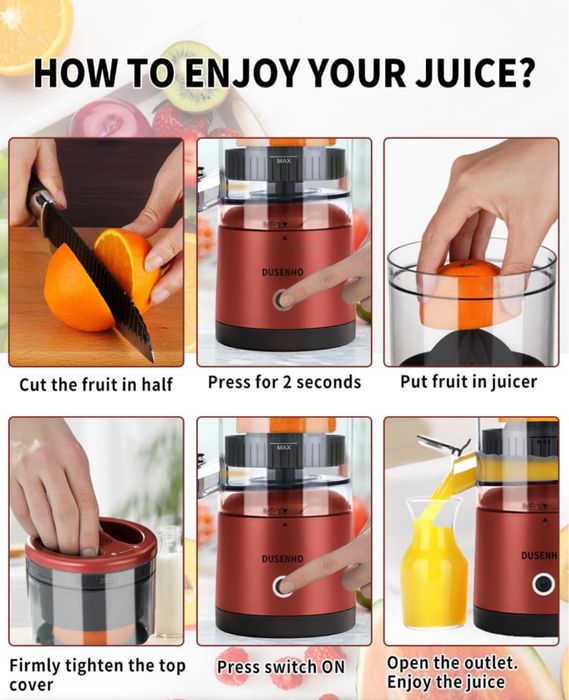 Akumulatorowa wyciskarka do cytrusów