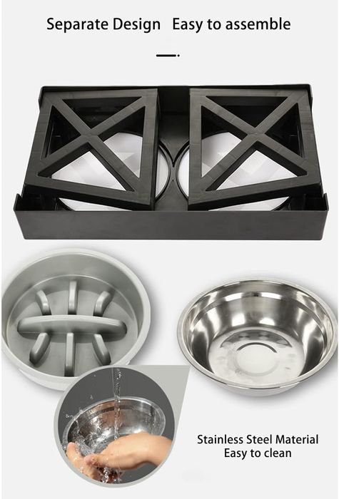 Podwyższane Miski dla Psa 2W1 ze Stali Nierdzewnej