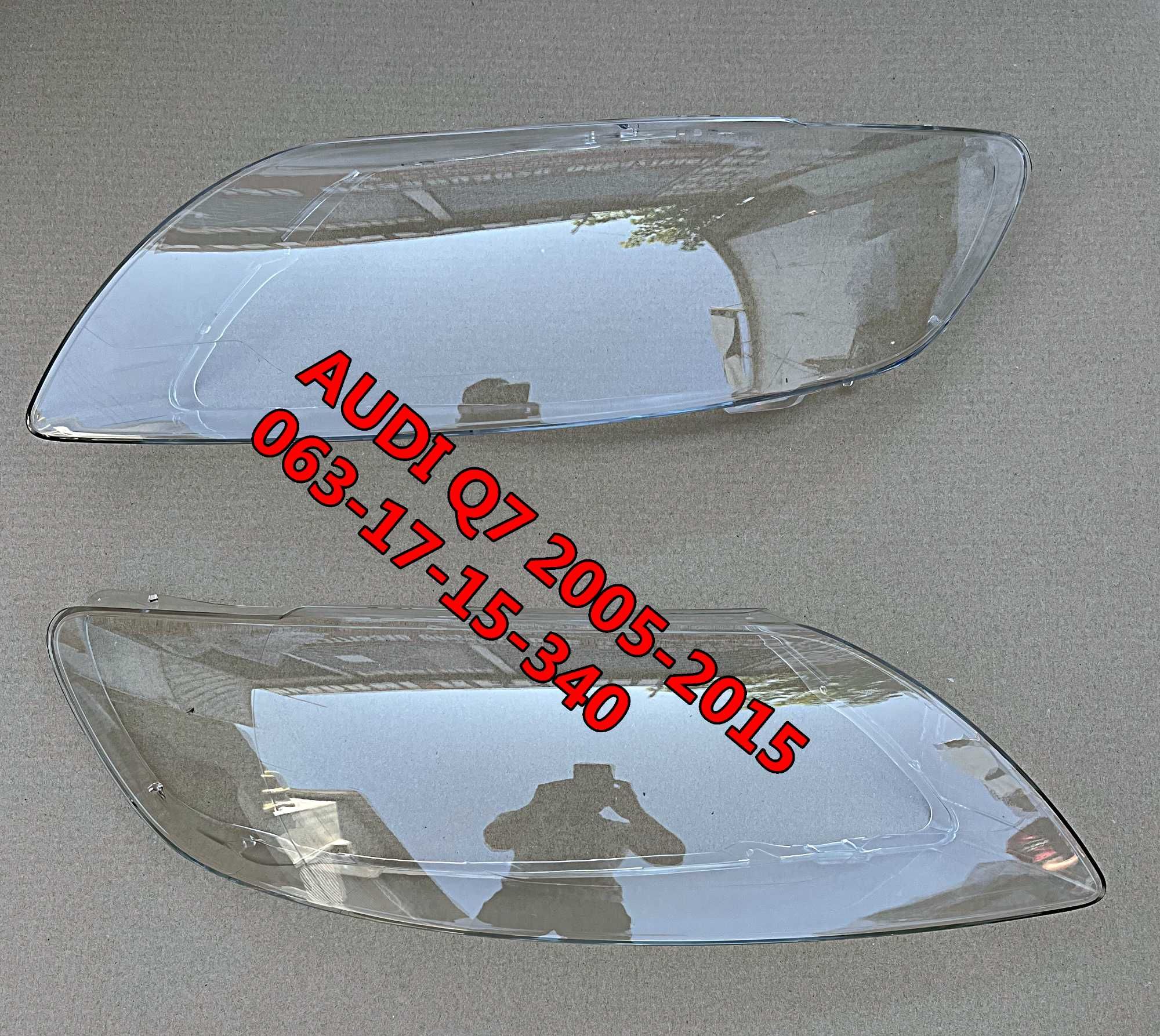 скло фар audi q7 2005-2015 стекло фар ауди q7 скло фари ліве скло прав