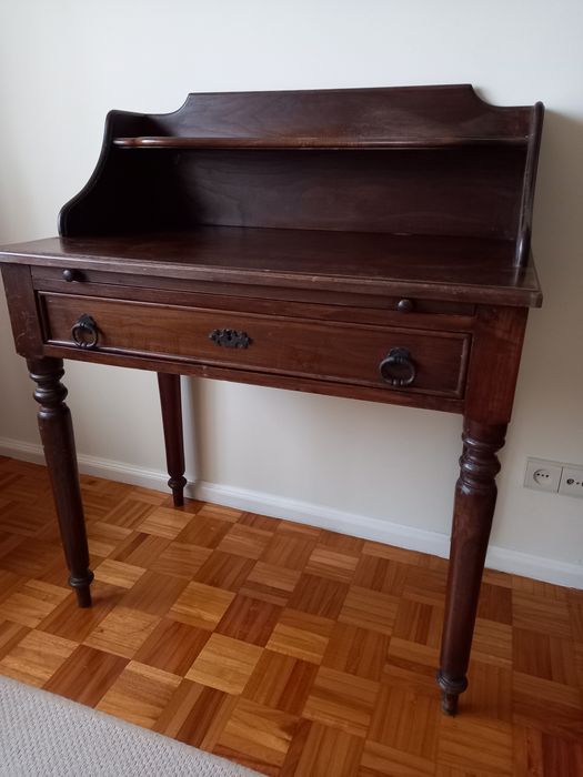 Secretaria para escritório em madeira de castanheiro