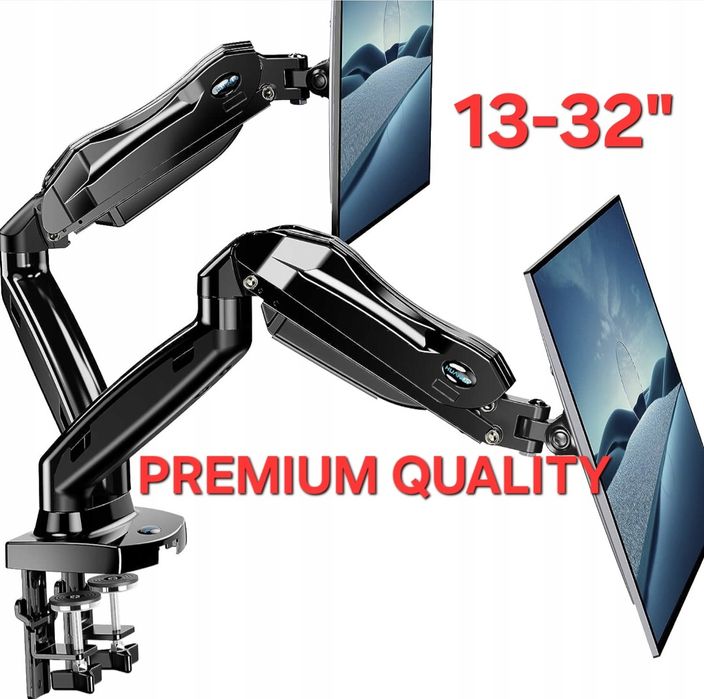 !! UCHWYT do 2 Monitorów Stojak Wieszak 13-32 " Super Jakość !!