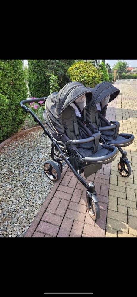 Wózek bliźniaczy Junama Diamond Duo 2w1 – jak nowy