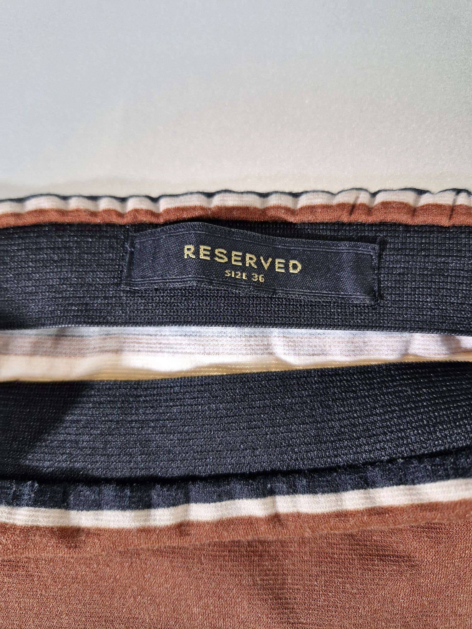 Spódnica w Paski Reserved Elastyczna Rozmiar 36