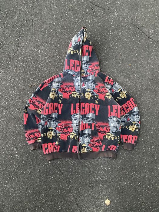 Vintage Rap GIVEMEFACE 2000s Full Zip Hoodie