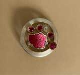 Винтажная брошь Aurora Borealis (1950-1959г) Vintage Red Guilloche