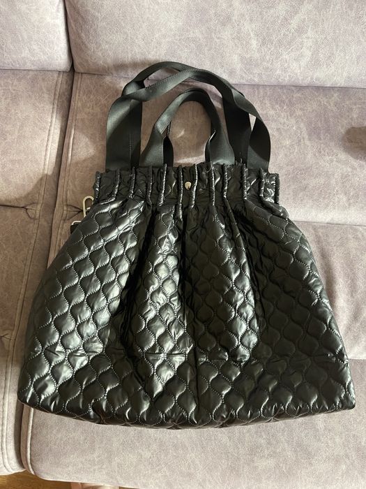 Сумка Welfare шопер стьобана чорна дута