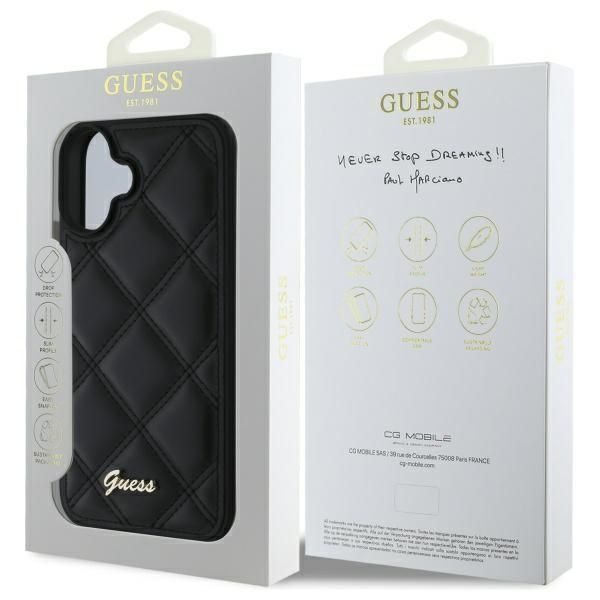 Etui Case Obudowa Guess Do Iphone 16 Czarny/black Hardcase