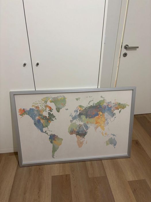 Quadro mapa mundi