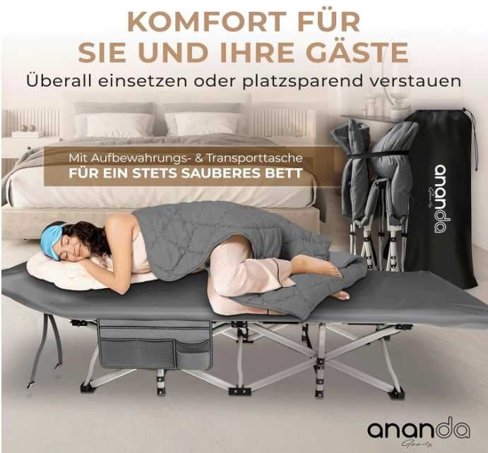 Łóżko kempingowe składane Ananda Goods (U149)