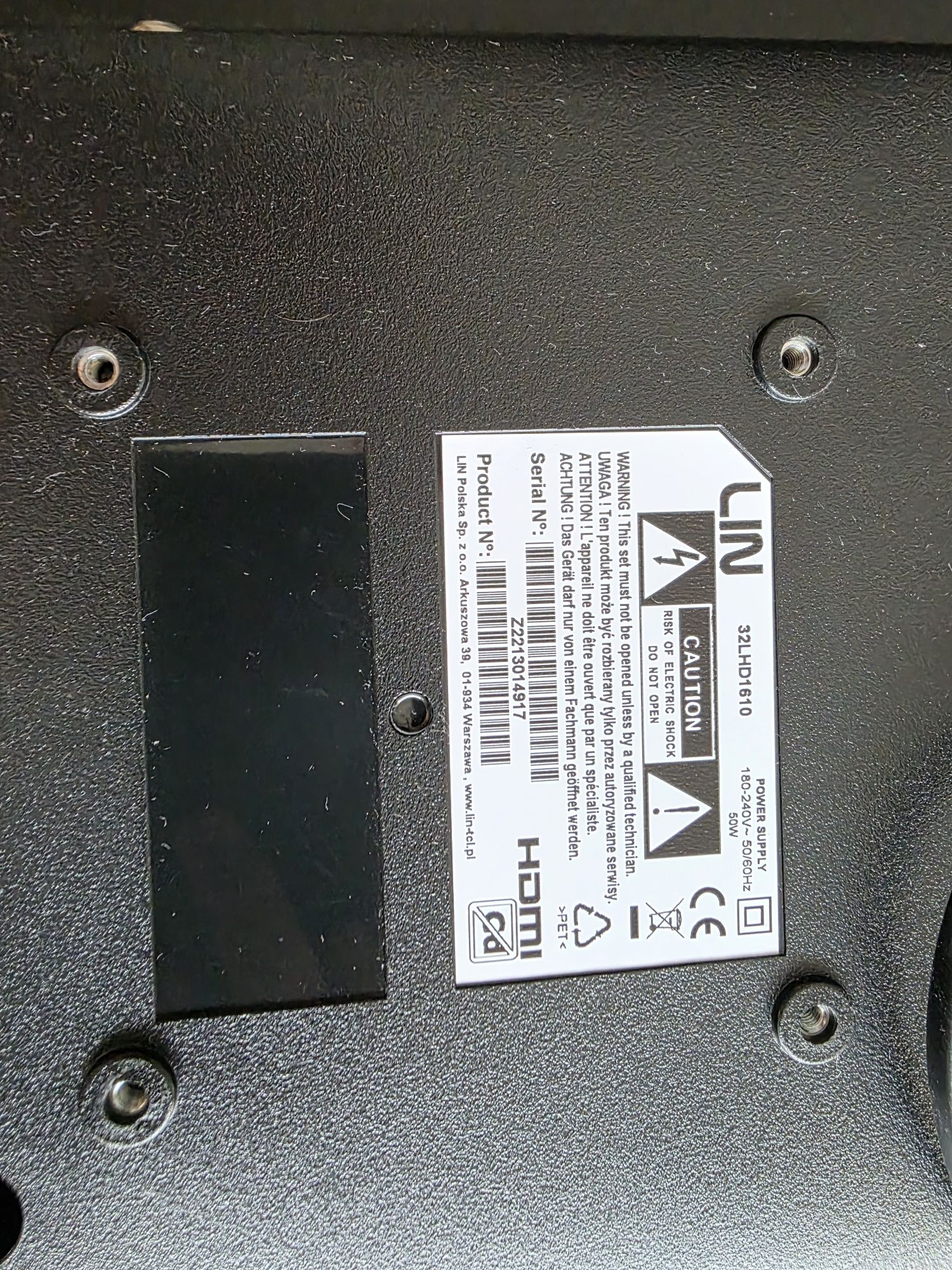 Telewizor HDReady 32 cale Lin 32LHD1610 DVBT2