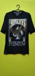 Koszulka  t - shirt Henleys z lwem  bawełny czarny over mam women