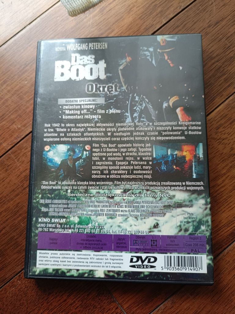 Film DVD okręt Das Boot