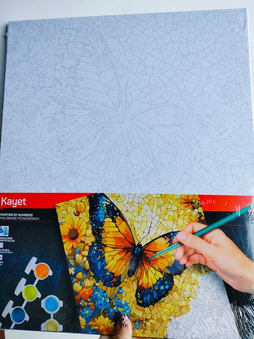 Obraz Kayet do malowania po numerach numerkach 40x50cm witraż motyl