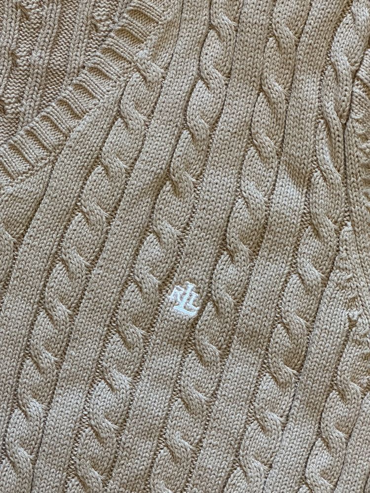 Свитер кофта брендовый онигинал Ralph Lauren бежевый s m l
