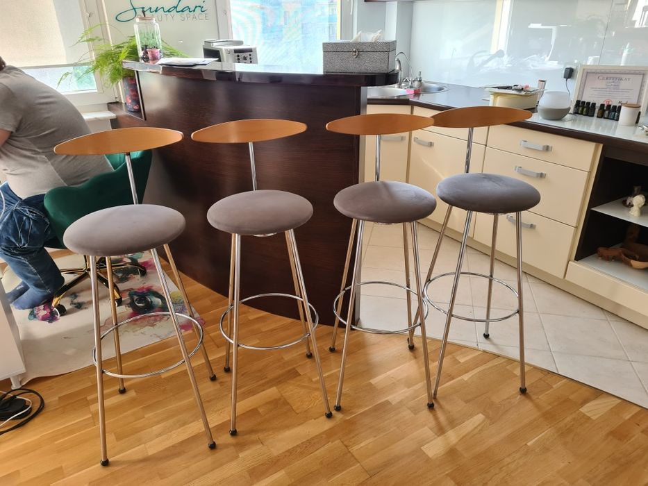 Effeza hoker memphis szare 4 szt design 70s Italy