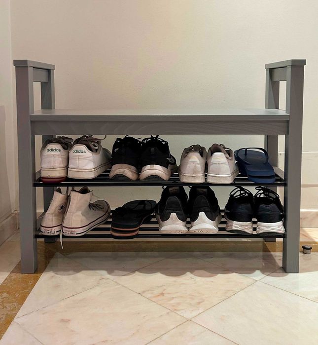 Sapateira banco c/arrumação HEMNES IKEA